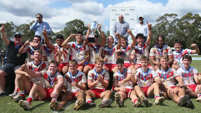 Monaro players celebrate their victory. Picture: Sue Graham