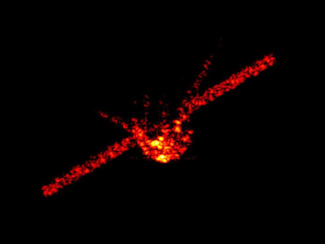 The shape of China’s falling space station Tiangong-1 can be seen in this radar image.