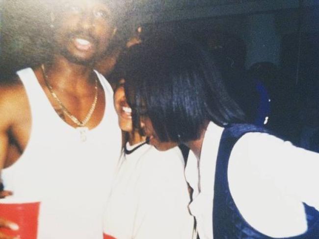 Tupac Shakur partying in LA at a Death Row records party. Picture: Supplied