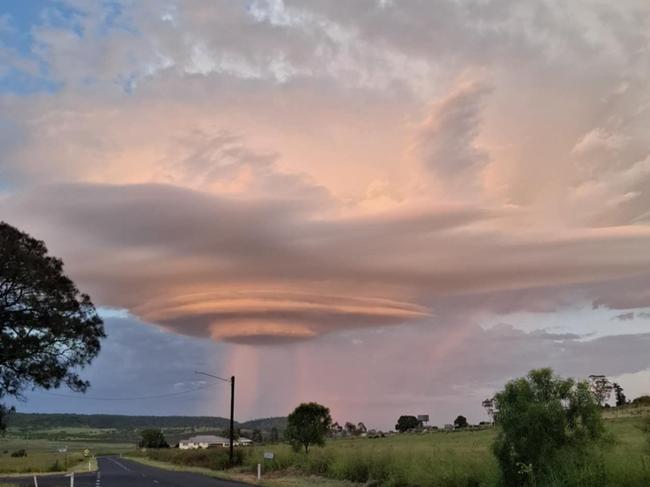 Lenticular clouds are an uncommon sight. Picture: Higgins Storm Chasing/Facebook