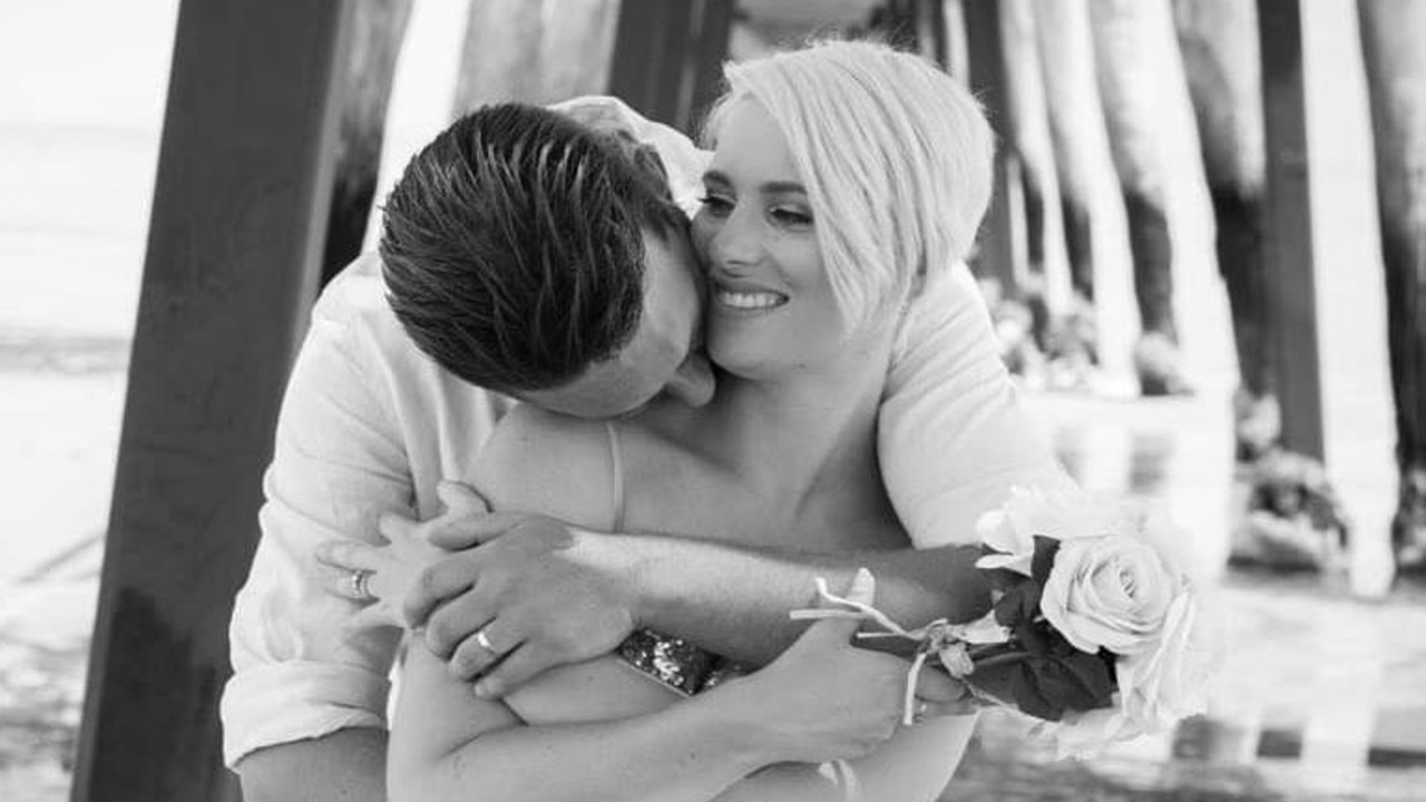 Emma and her ex-husband on their wedding day. Picture: Supplied