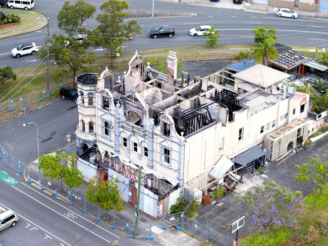 The heritage-listed building was ravaged by fire twice in the last decade and has sat as a burnt out husk ever since. Picture: AAP Image/Richard Walker