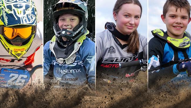 Some of Melbourne’s most talented under-18 BMX and mountain bikers include Mia Webster, Harvey Brooks, Juliana Vrapcenjak and Mason Park.