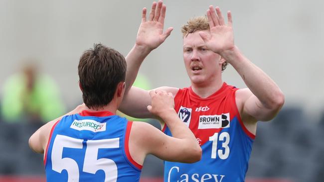 Clayton Oliver made a positive return for Melbourne’s VFL team. Picture: David Crosling