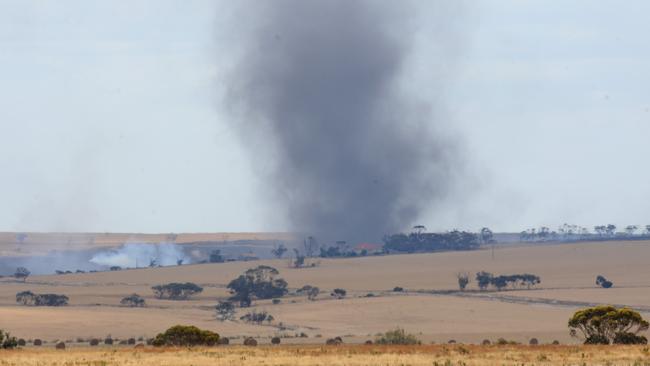 The Nantawarra fire was started by a farmer reaping on a paddock.