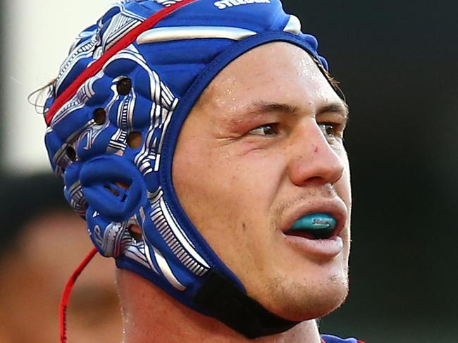 SYDNEY, AUSTRALIA - JULY 20: Kalyn Ponga of the Knights looks on during the round 18 NRL match between the Sydney Roosters and the Newcastle Knights at Sydney Cricket Ground on July 20, 2019 in Sydney, Australia. (Photo by Jason McCawley/Getty Images)