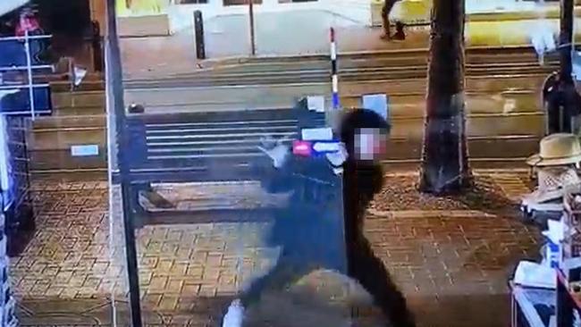 CCTV from a break-in at a Glenelg Tobacco shop.