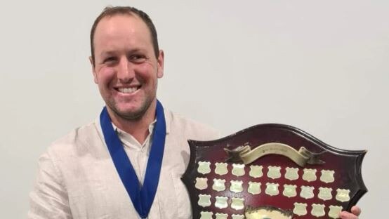 Lachlan Michael was awarded with last season's league best and fairest. Picture: Balaklava Football Club