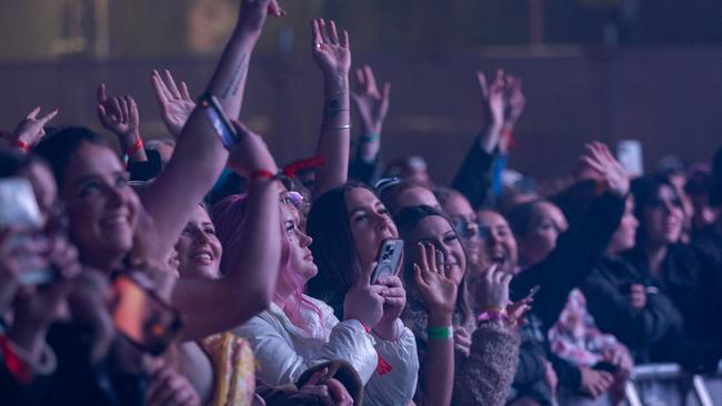 BYRON BAY, AUSTRALIA - Newswire Photos, 22 JULY 2023: Splendour in the Grass 2023: Flume plays to crowds at Splendour in the Grass, Saturday night. Picture: NCA Danielle Smith / Newswire