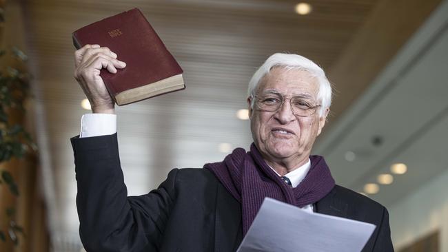 Bob Katter suggested Sue Lines could ‘stand aside and get someone else to read the prayer out’. Picture: Gary Ramage