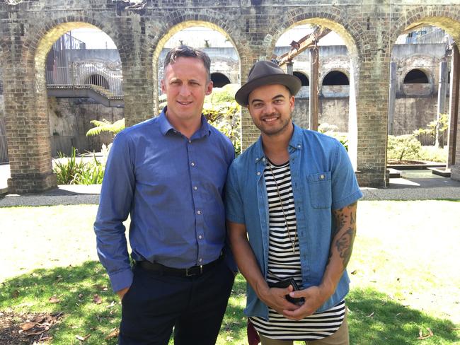 Titus Day and Guy Sebastian. Picture: Supplied