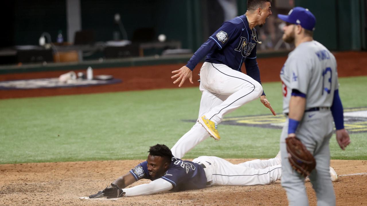 Hunter Renfroe reaction to Brett Phillips walk-off