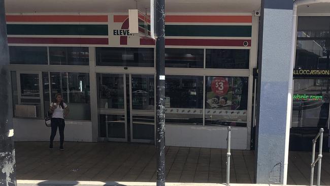 Tietie has been convicted for his role in a bag snatch outside this 7-11 convenience store in Dawson Mall, Mt Druitt, in September 2019. Picture: Kate Lockley