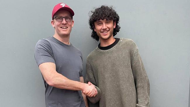 Henry McCabe (right) remains a standout for the Bombers. Picture: Hamley Bridge Football Club