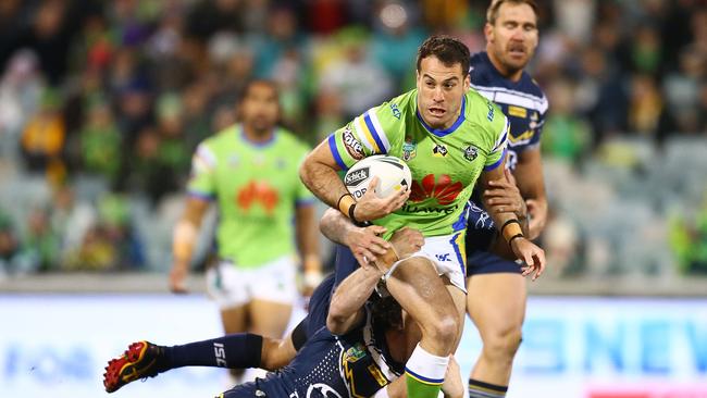 Unheralded flyer Michael Oldfield scored three tries. Photo by Mark Nolan/Getty Images.