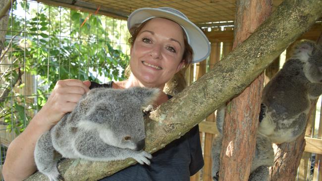 Queensland Koala Society founder Angela Christodoulou at the new centre at Belmont. Picture: Brian Bennion