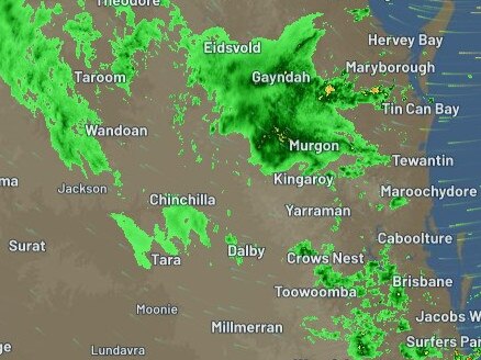 Parts of South East Queensland is currently getting drenched by widespread rainfall. Picture: Weatherzone