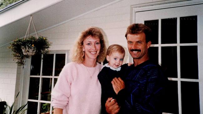 Bronwyn and Jon Winfield with their daughter Lauren. Mr Winfield was working on an Illawong property in southern Sydney immediately before and after Bronwyn went missing from Lennox Head in 1993.