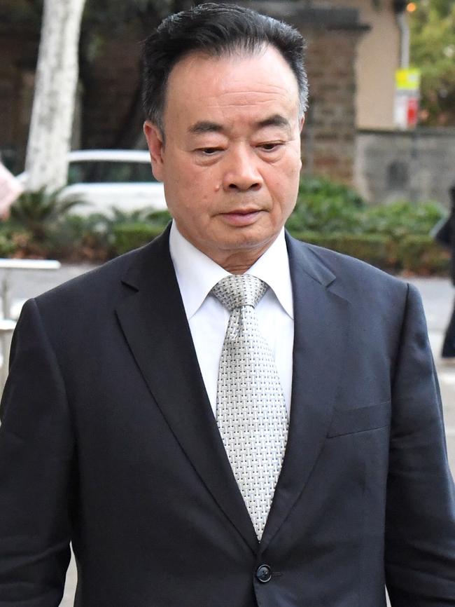 Chau Chak Wing leaves the Federal Court in Sydney yesterday. Picture: AAP