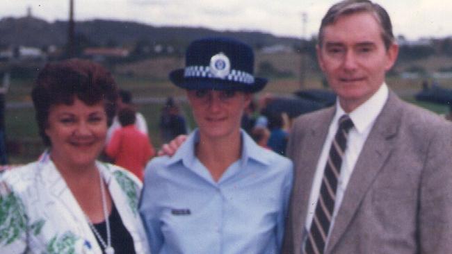 Karen Davis at the very start of her police career.