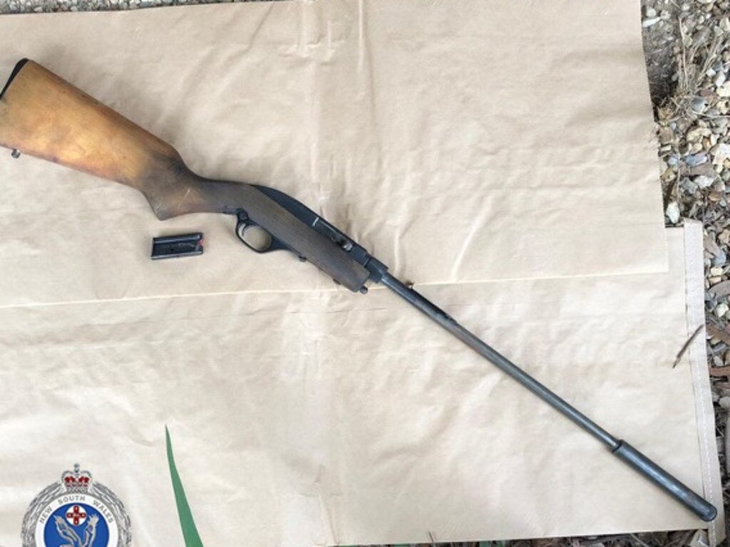 During the search of the Bundanoon property, police allegedly seized nine firearms. Picture: NSW Police