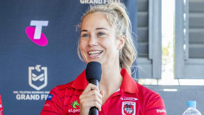 Dragons skipper Kezie Apps s pumped for another big NRLW season. Picture: Richard Walker