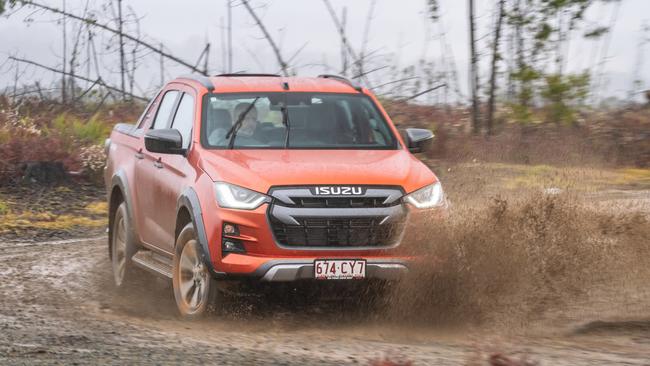 The D-Max is more refined and composed than the HiLux.