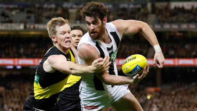 Tyson Goldsack has developed into a key cog in Collingwood’s defence.