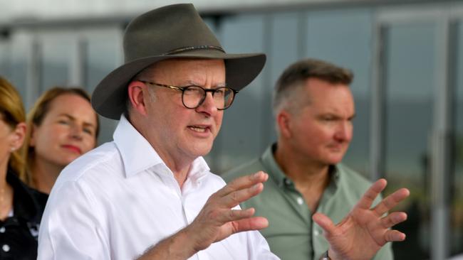 Anthony Albanese in Townsville on Tuesday. Picture: Evan Morgan