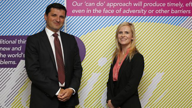 The George Institute for Global Health executive director Vlado Perkovic with researcher Elizabeth Dunford. Picture: David Moir