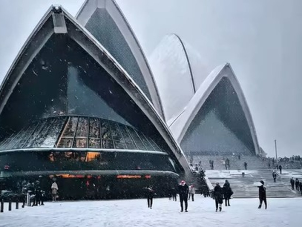 Extra white-blanketed sails of the Opera House. Picture: Instagram/unwrittenstories