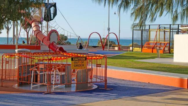 The playground on the Geraldton Foreshore where the accident happened. Picture: ABC Midwest & Wheatbelt