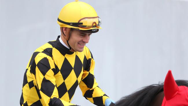 Aaron Bullock partners Kissaki for trainer Paul Messara at Muswellbrook. Picture: Getty Images