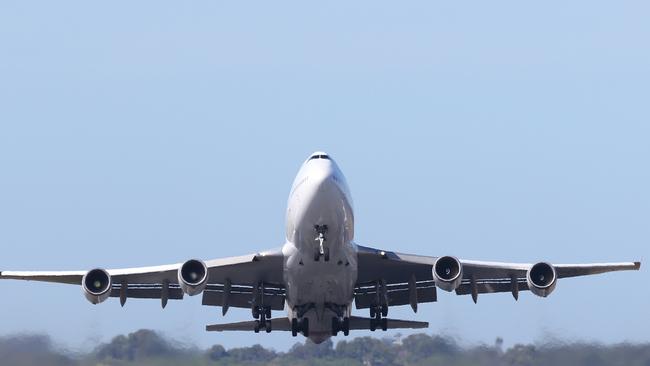 A Qantas plane departs Gold Coast Airport. Picture: Glenn Hampson.