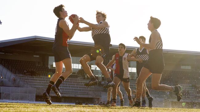 AFL action at Shore for first time in it's 150-year history. Picture: Jenny Evans