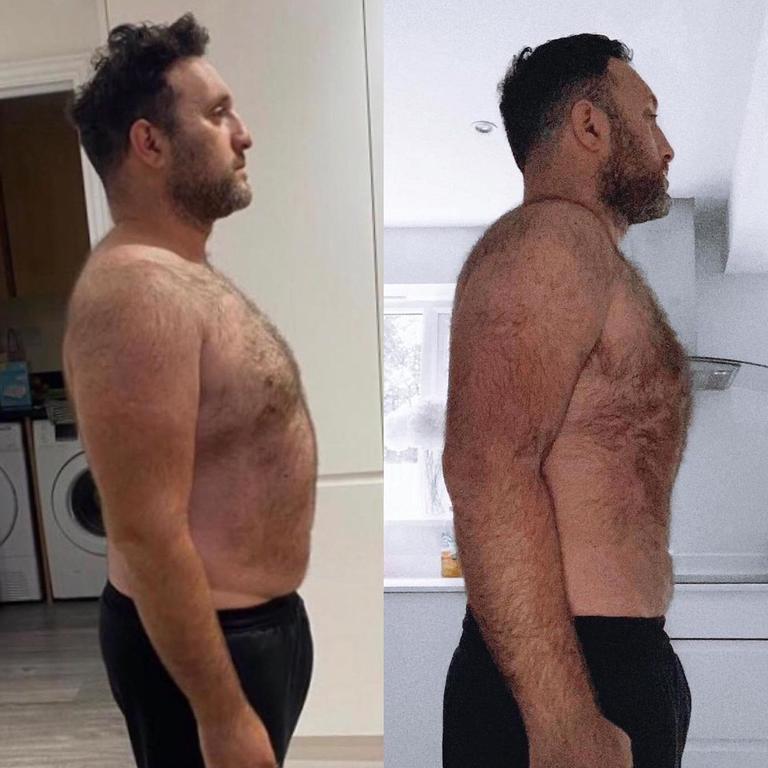 Antony Costa shows off his weight loss.