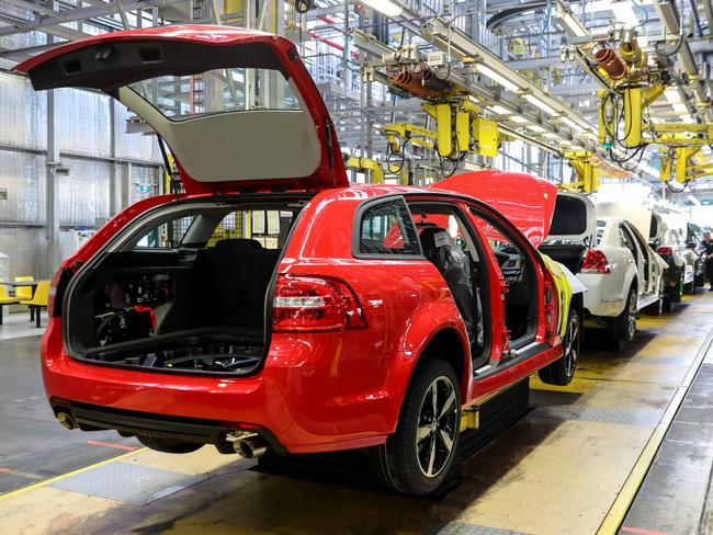 The last car rolled off the production line at the Adelaide factory in Elizabeth in October 2017. Picture: AFP