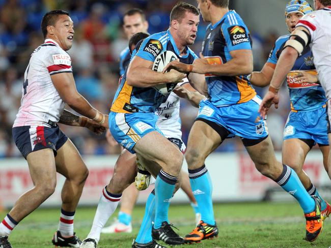 Brenton Lawrence in action for the Titans in 2012. Picture: Adam Head