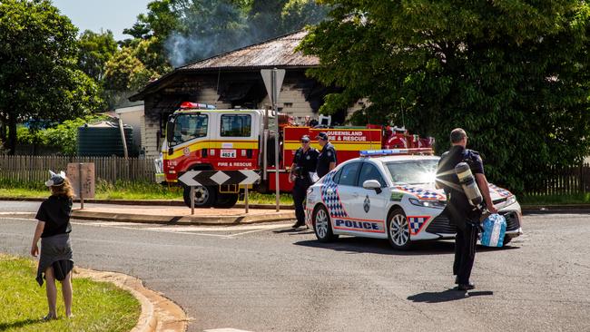 House fire on River Rd, Kingaroy, December 12, 2021. Picture: Dominic Elsome