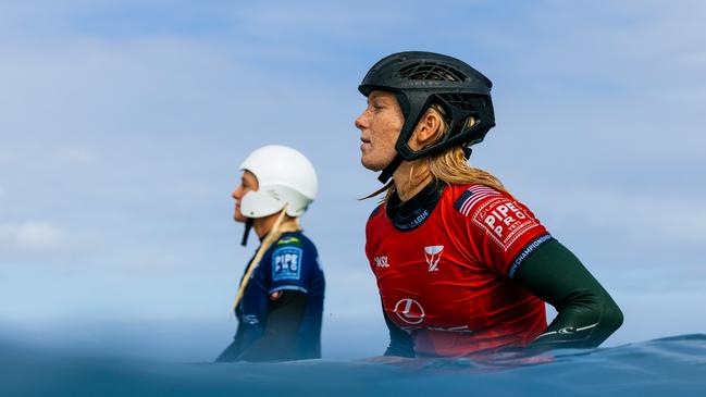 Caitlin Simmers snuck home at the Lexus Pipe Pro. Picture: Brent Bielmann/World Surf League)