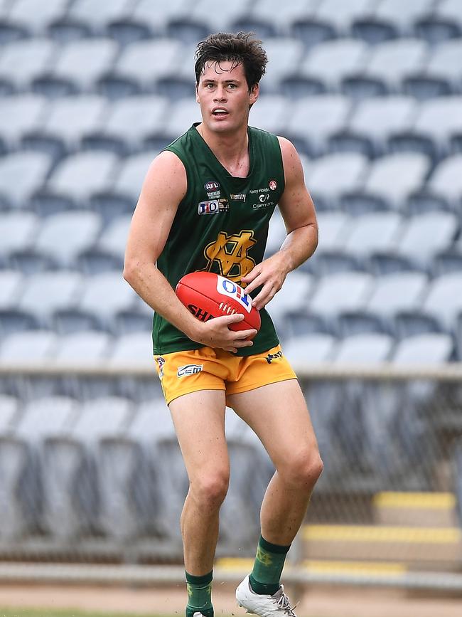 St Mary's won against the Tiwi Bombers in Round 3 of the NTFL Men's Premier League. Picture: Felicity Elliott/AFLNT Media