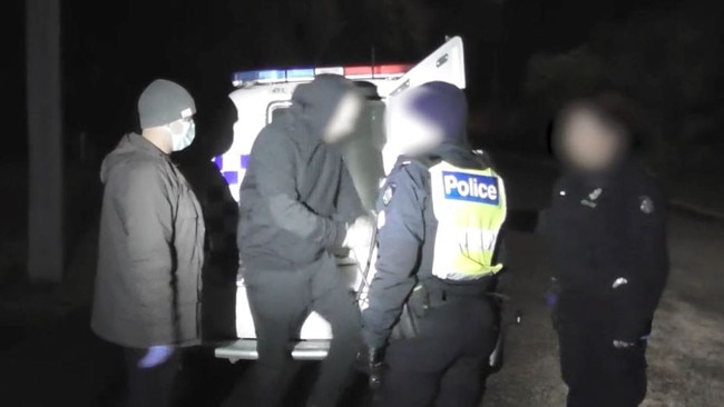 Police arrested nine people in raids that were focused on alleged cross-border drug trafficking and manufacturing.