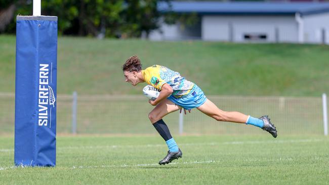 Ryder Nelson was a try scorer as the Titans notched a win. Picture: DC Sports Photography