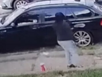 A gunwoman was caught on camera shooting a baby in the leg. Picture: Philadelphia Police