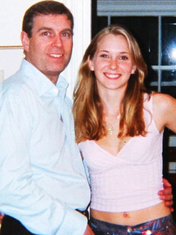 Prince Andrew and Virginia Roberts, aged 17. Picture: Shutterstock