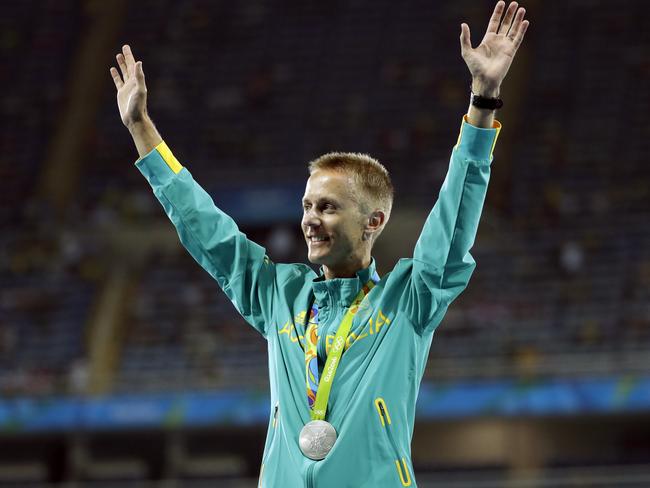 Jared Tallent was one of only two Aussie athletics medallists. Picture: AP