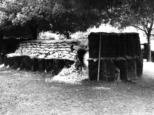 An example of a World War II-era air raid shelter, this time on North Tce near the State Library, in 1944.