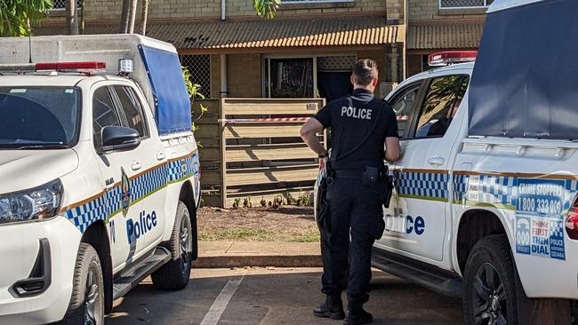 Police investigate the suspicious death of a woman in Malak. Picture: Jason Walls