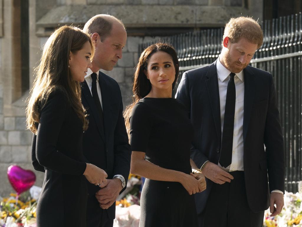 William Prince of Wales and Catherine Princess of Wales at Windsor with Prince Harry and Meghan. Picture: GoffPhotos.com/Australscope