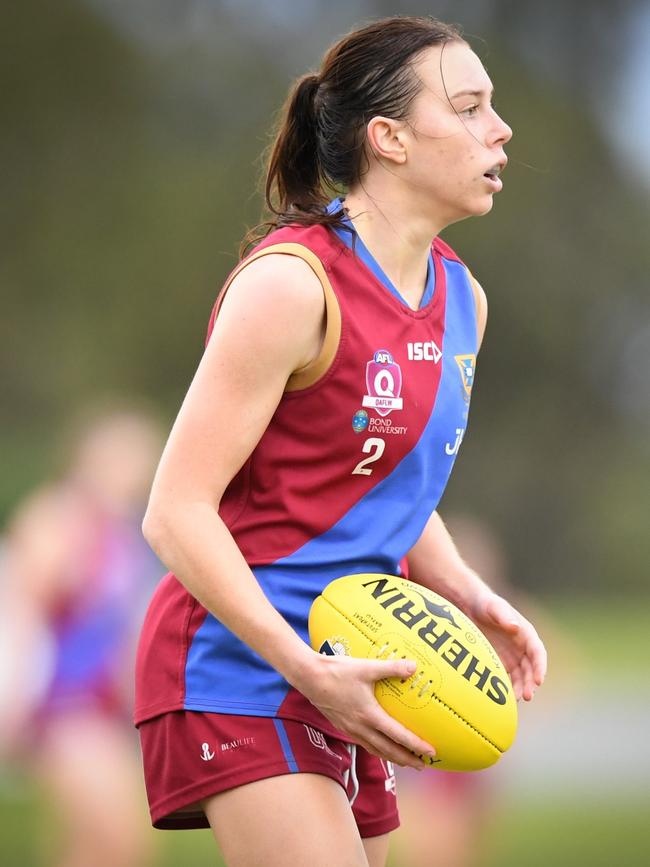 University of Queensland Red Lions QAFLW player Jane Childes in action. Picture: Highflyer Images.